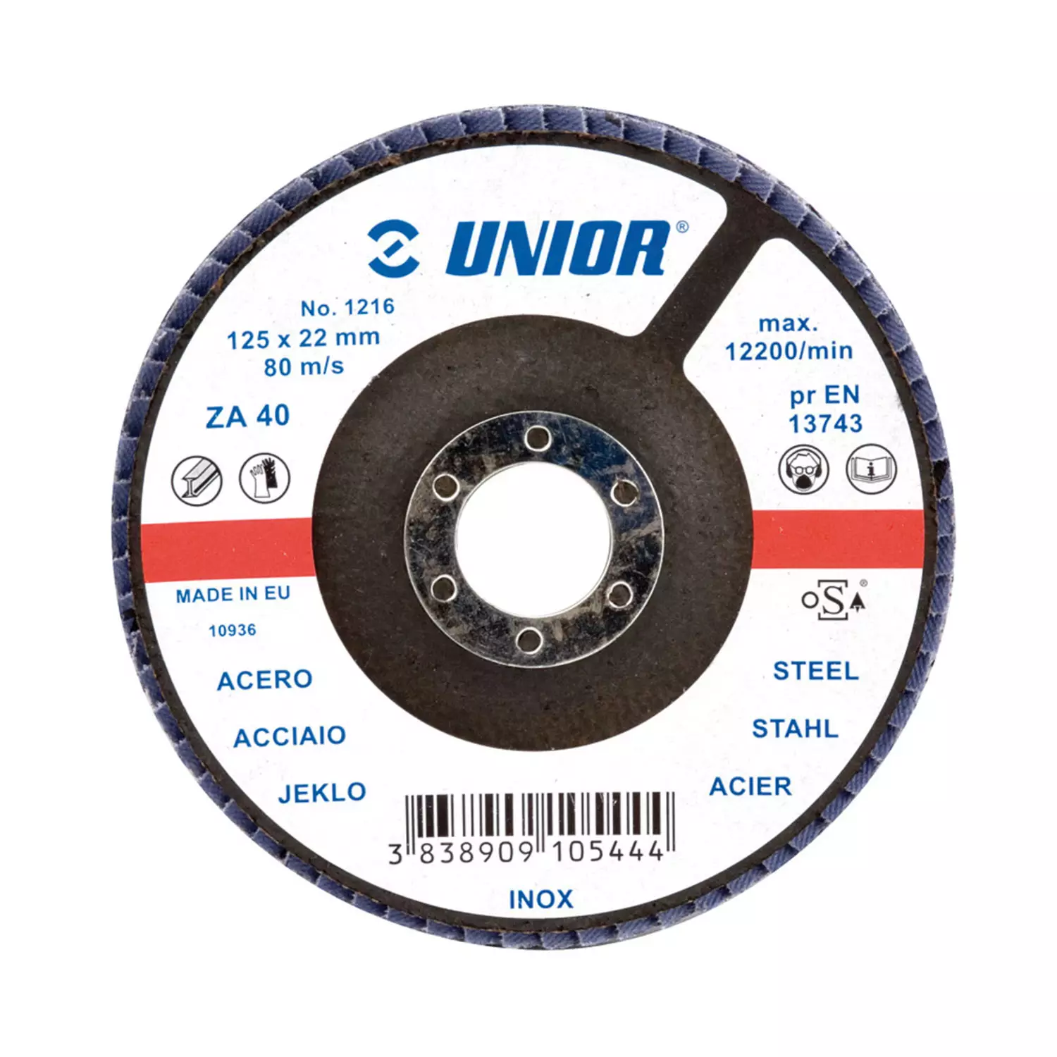 disk-lamelen-unior-125h2223mm-p60-186598 Диск ламелен UNIOR 125х22.23мм P60 - Image 1