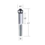 Прав фрезер с лагер MAKITA D=12.7мм I=38мм L=91.4мм S=12мм Z=3 - Image 2