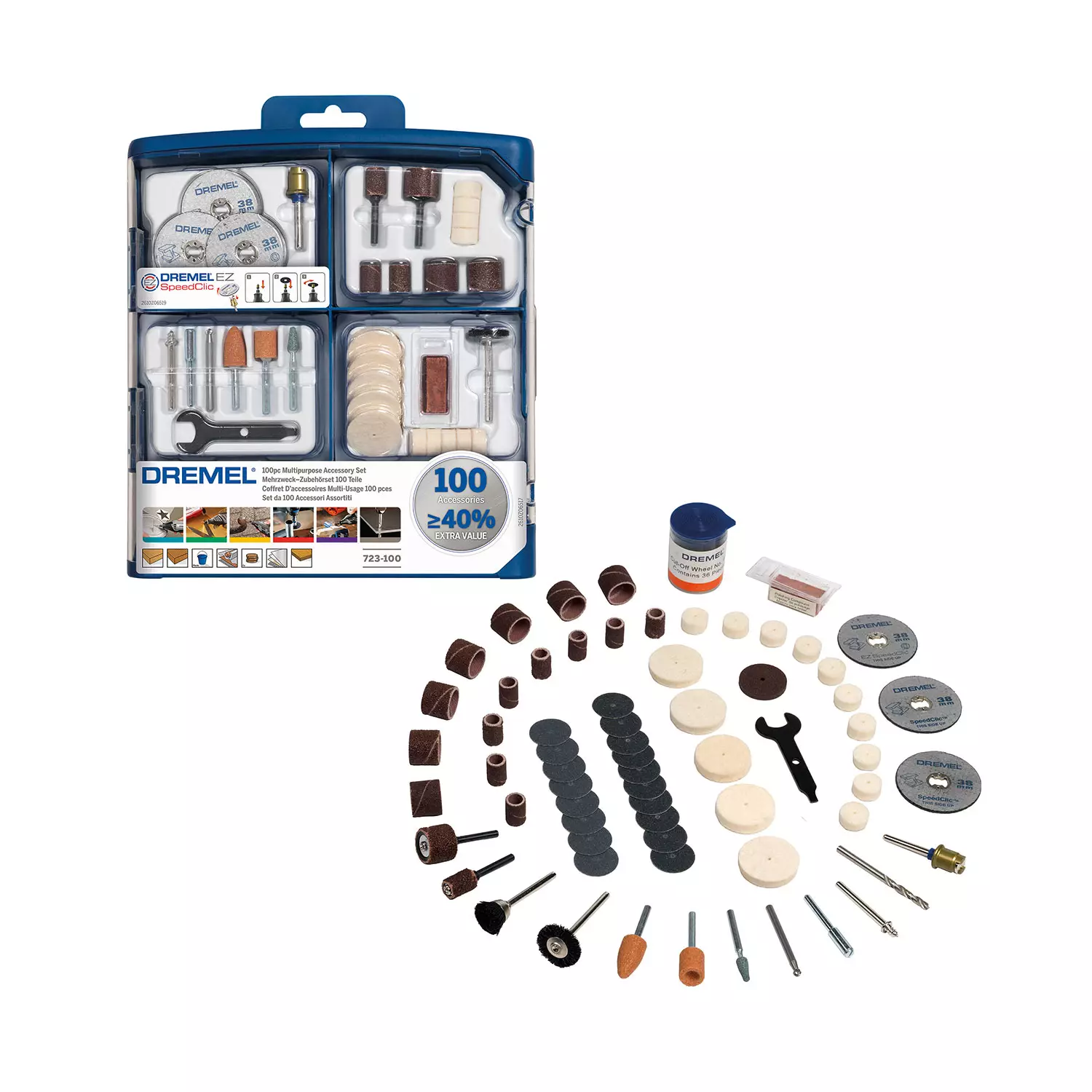 universalen-koplekt-ot-100-chasti-dremel-723-157593 Комплект шлайфгрифери DREMEL 723 100части - Image 1