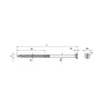 Винт за дърво FM FRIULSIDER FM-WOOD PRO 6x280мм - Image 2